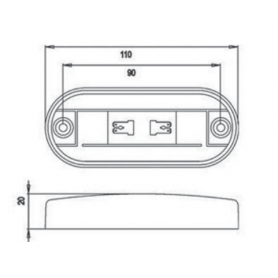 Sidomarkeringsljus LED 12v