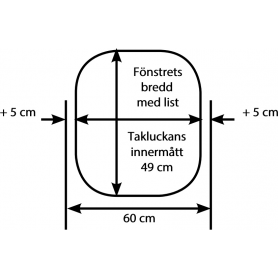 Mygg- och mörkläggningsfönster - 90cm