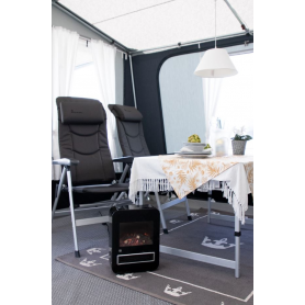 Värmefläkt med dekorationsbrasa