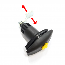 Garagelås Ovalt svart "drag"