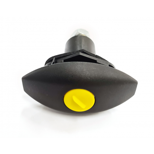 Garagelås Ovalt svart "klick"