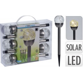 Solcellslampa Glasboll