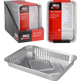 Aluminium grillbricka 4p